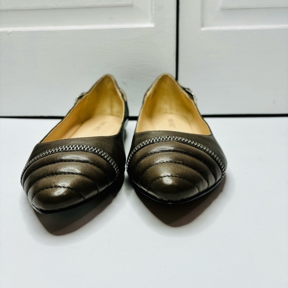 NINE WEST Savory Le Brown Pointed Toe Flats Size 9M - Picture 3 of 8